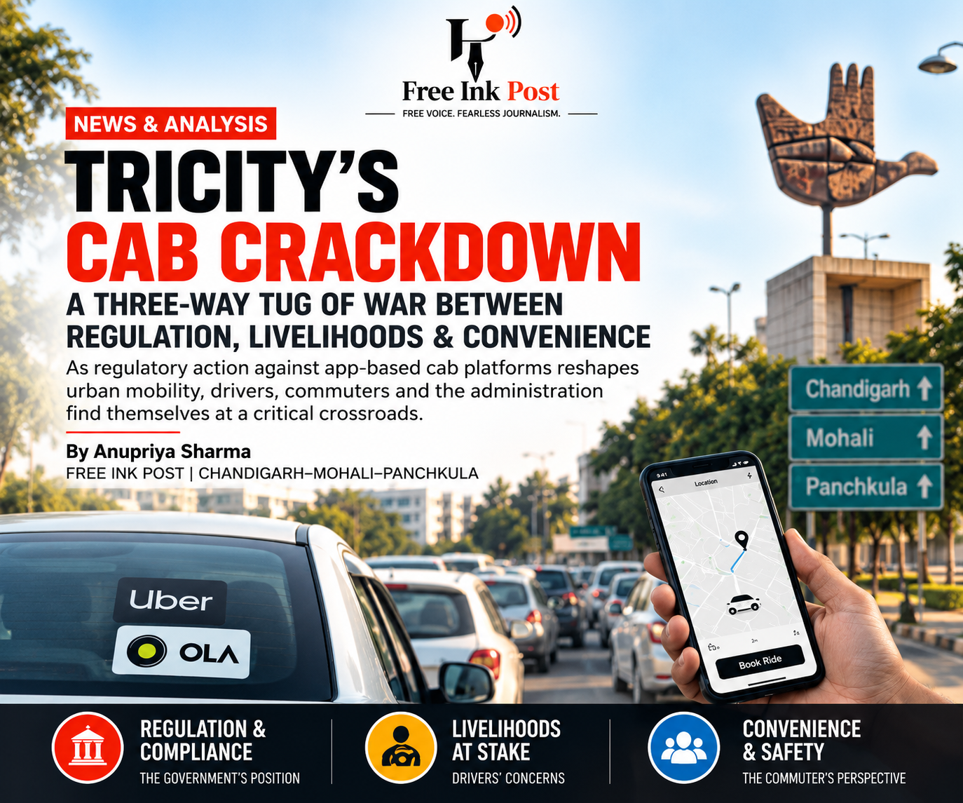 Tricity’s Cab Crackdown: A Three-Way Tug of War Between Regulation, Livelihoods & Convenience