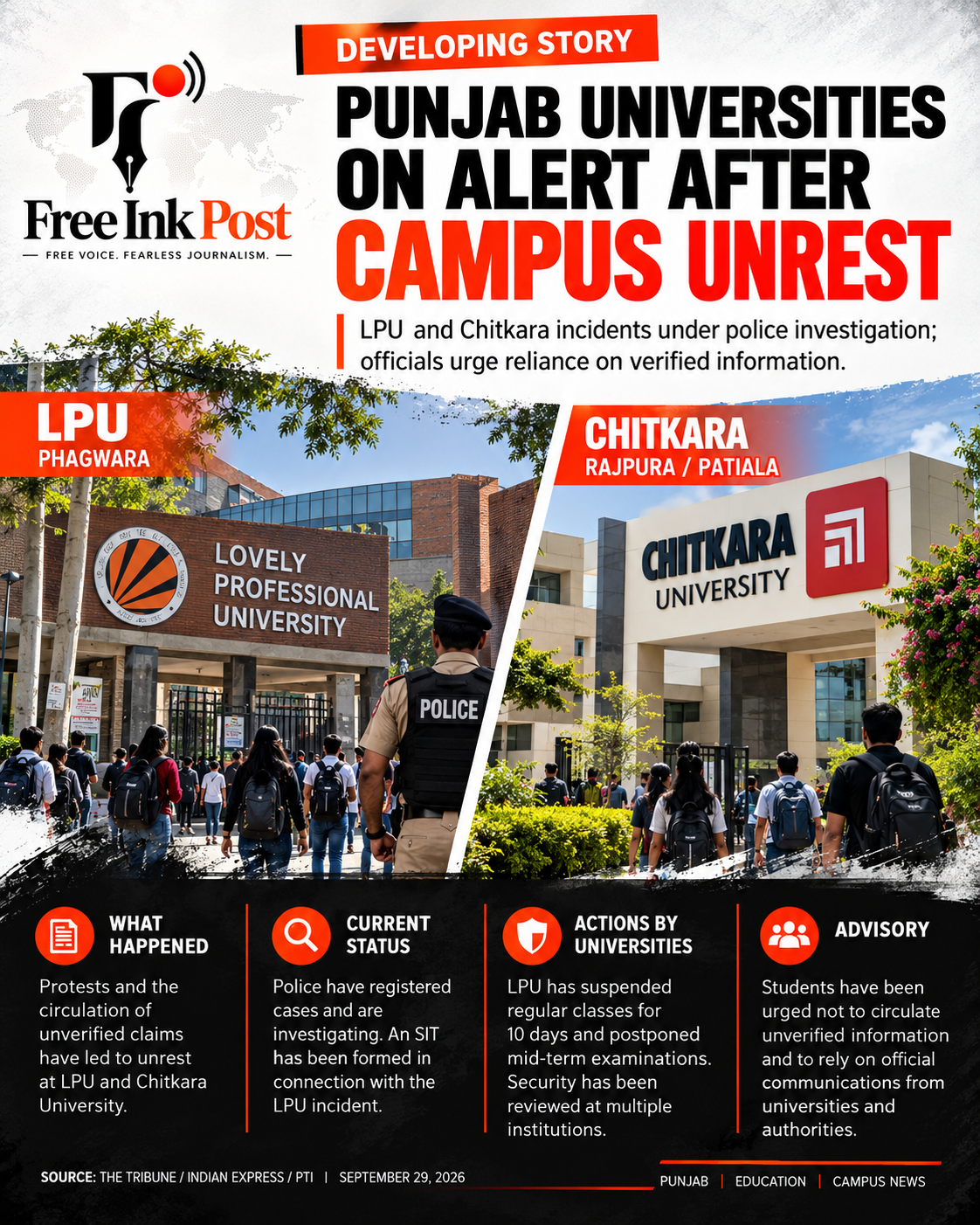 Punjab Universities on Alert After Campus Unrest